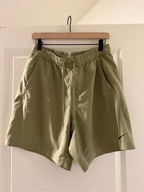 Nike Olive Athletic Drawstring Shorts